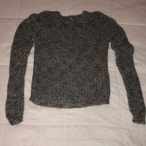 Gray cropped sweater
